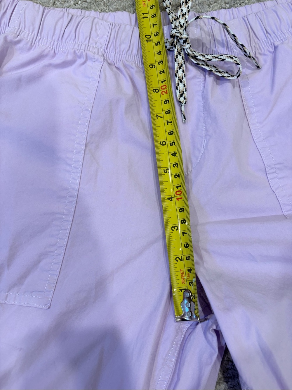 Aerie Lilac Cotton Wide Leg Cargo Pants | Drawstring Waist | Size Small - Picture 5 of 8